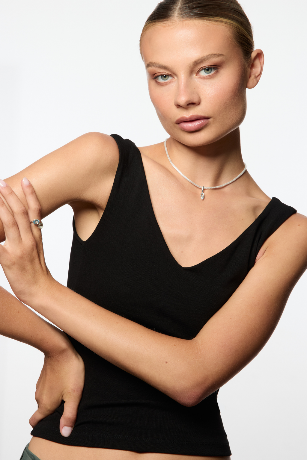 Solraine Necklace, Sky Blue Topaz
